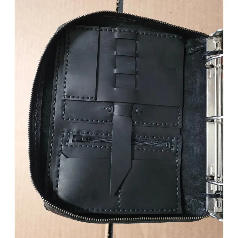 LUSCIOUSLEATHERNYC - Zip Junior Portfolio A5 / 3-ring Binder / Leather